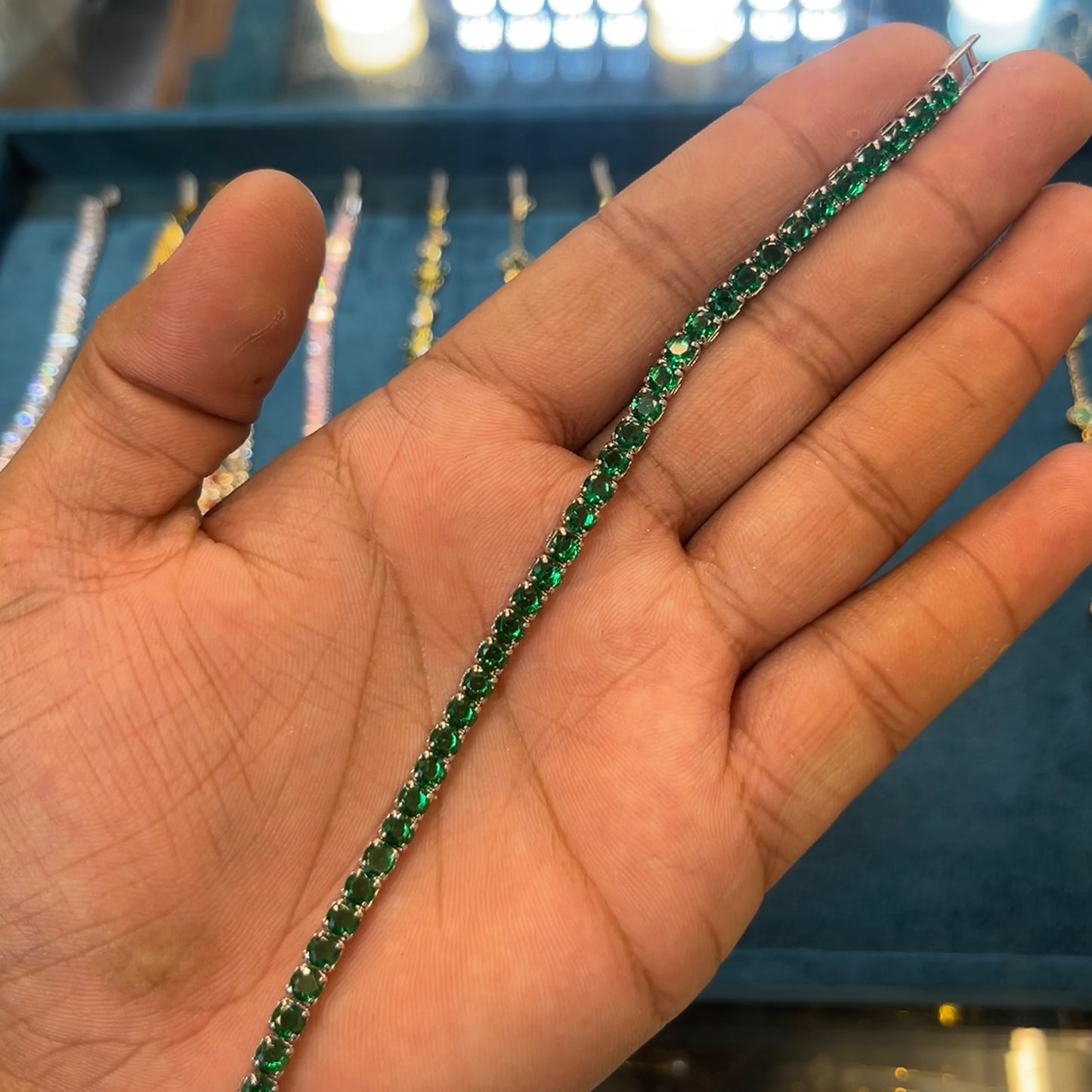 Emerald Chained Bracelet