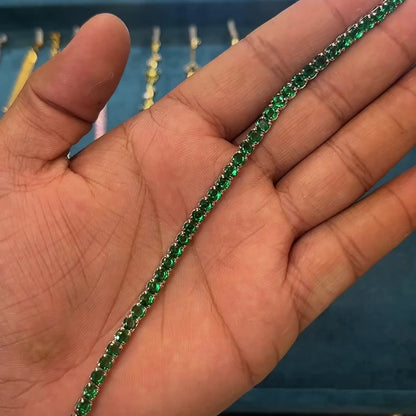 Emerald Chained Bracelet